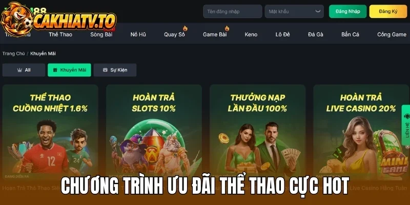 Chương trình ưu đãi thể thao cực hot