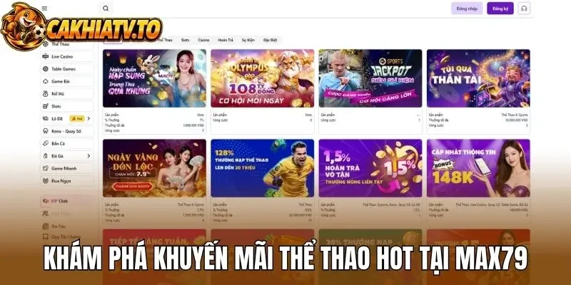 Khám phá khuyến mãi thể thao hot tại Max79