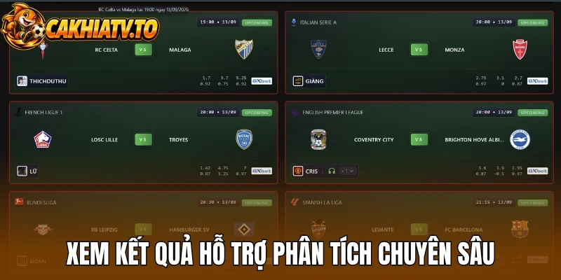 Xem kết quả hỗ trợ phân tích chuyên sâu